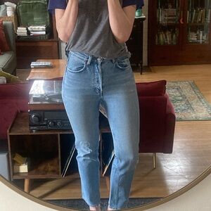 Stockholm Atelier & Other Stories straight leg jeans Sz 27 button fly